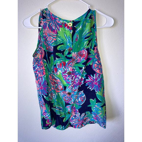 Lilly Pulitzer Silk Iona Shell Resort Tank 92268 size XS - Picture 4 of 10